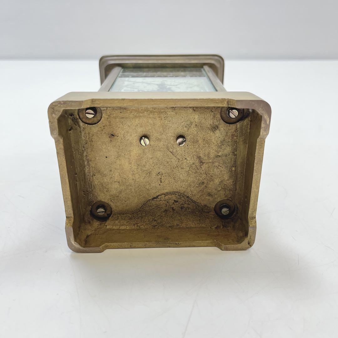 G1791 アンティーク キャリッジクロック 置時計 真鍮製 レトロ インテリア