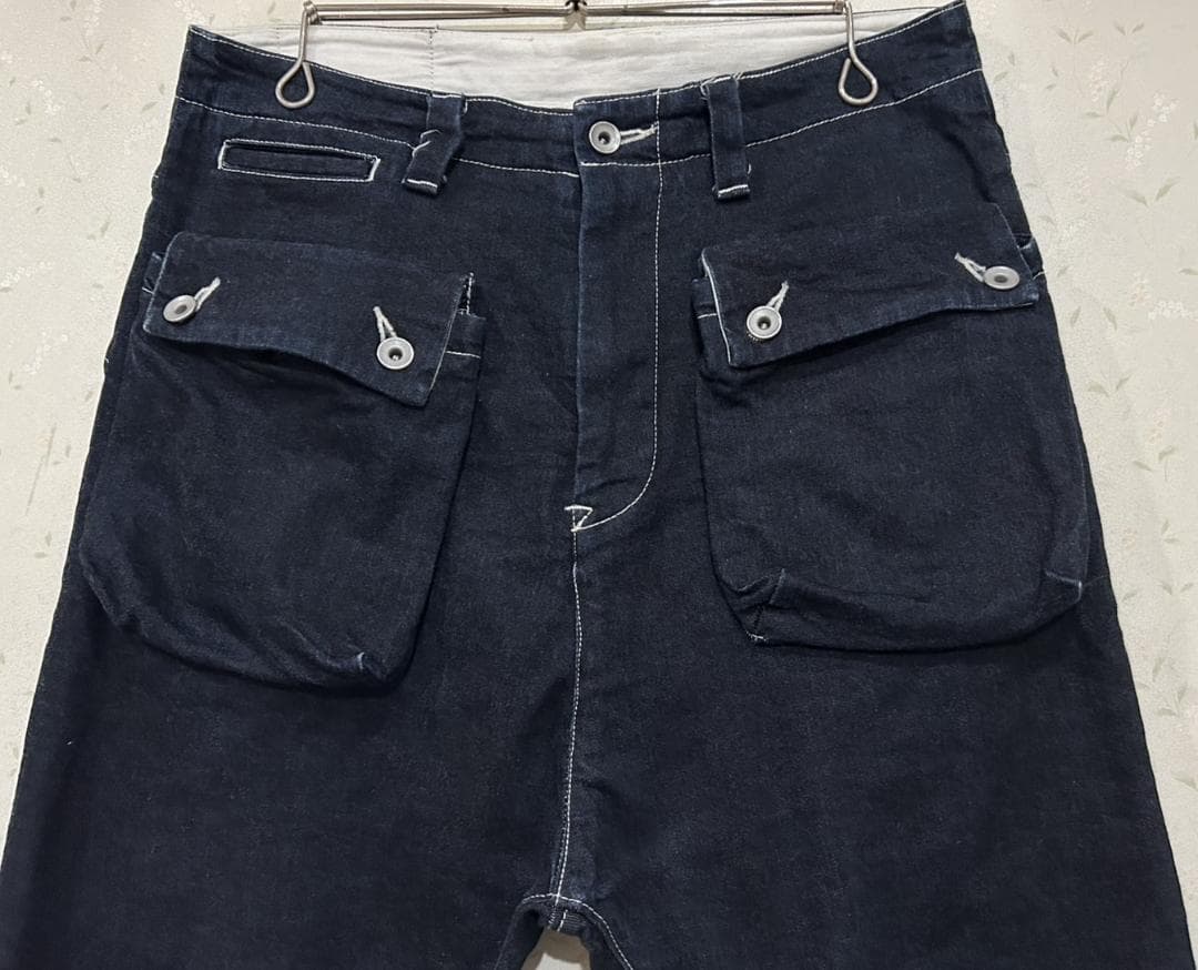 ＊ネイタルデザイン G55フラップ サルエル デニムパンツ W32 L20