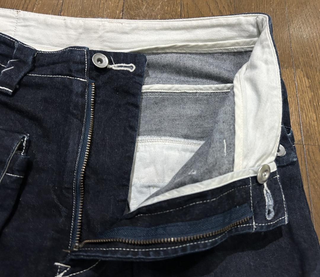 ＊ネイタルデザイン G55フラップ サルエル デニムパンツ W32 L20