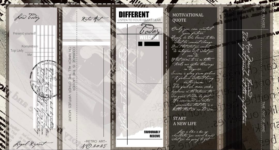 霖蓝汐原创手账《素色半透便签》海外マスキングテープ　マステ 【2649】