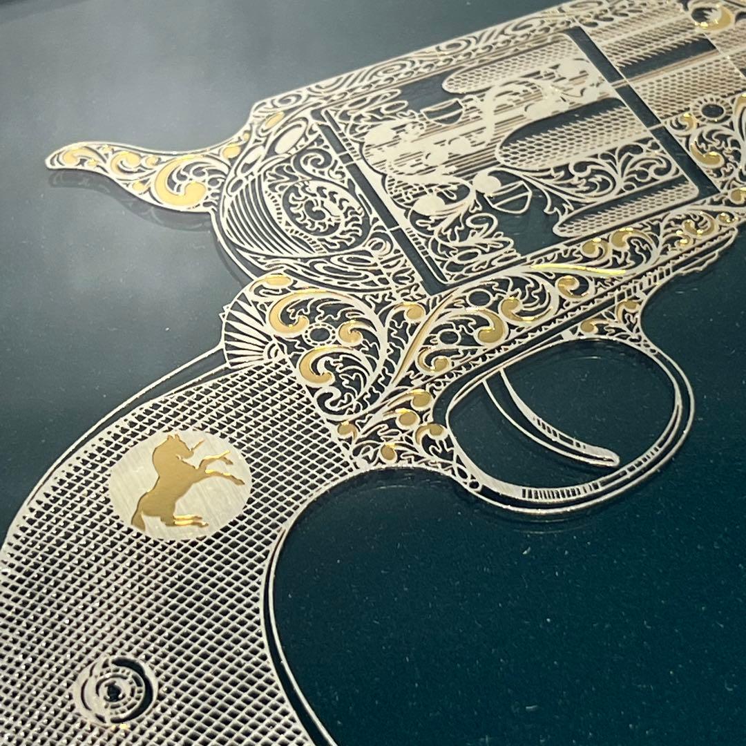 フランクリンミント コルト .45 ピースメーカー 純銀 純金 アートフレーム