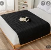 黒いキルティング ペット用ベット上掛けマット