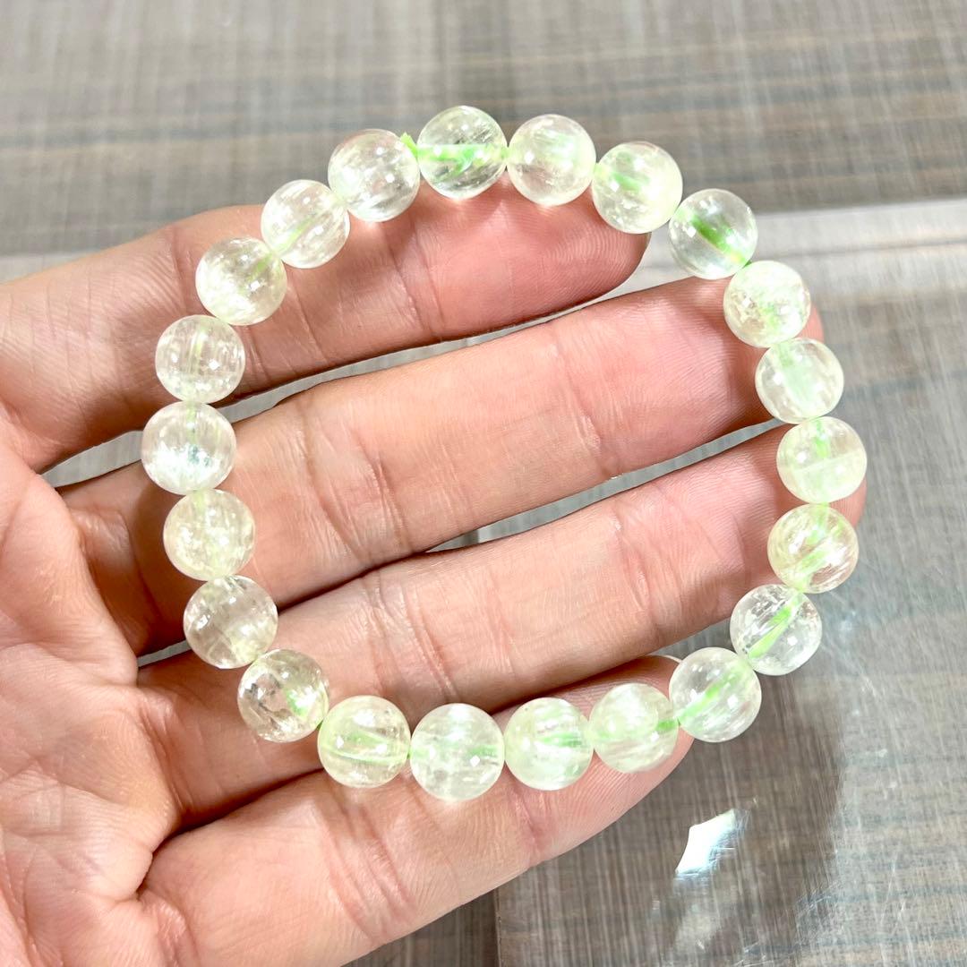 高品質　キャッツアイあり　ヒデナイトブレスレット　クンツァイト　6 スポジュメン