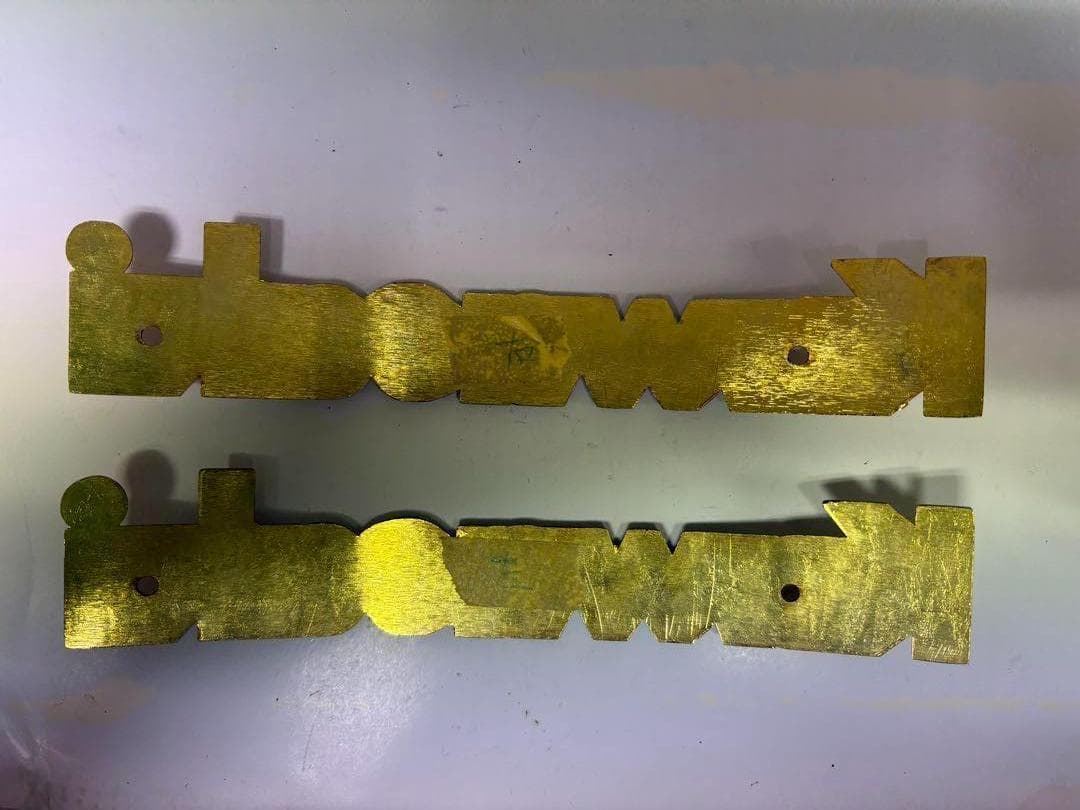 モ*︎様 Kawasaki　真鍮製タンクエンブレム140mm　曲げ加工済み　左右