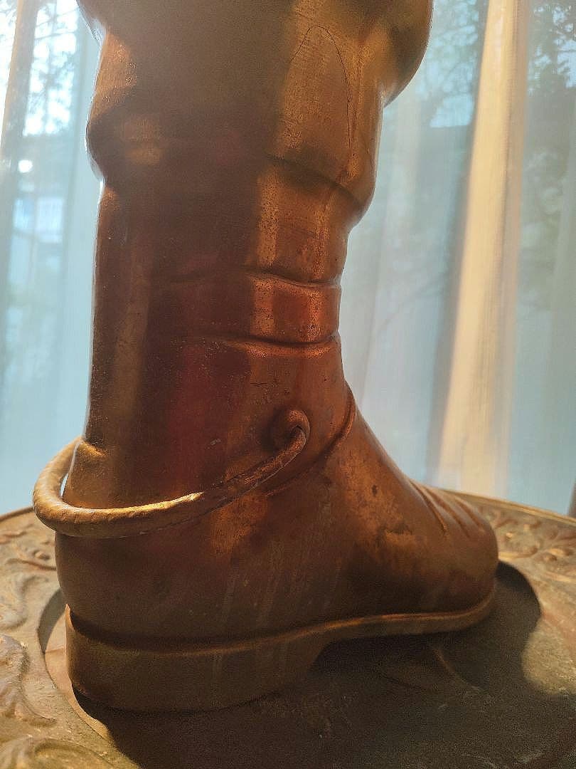 傘立て　銅　真鍮　ブロカント　　ウエスタンブーツ　アンティーク　ヴィンテージ