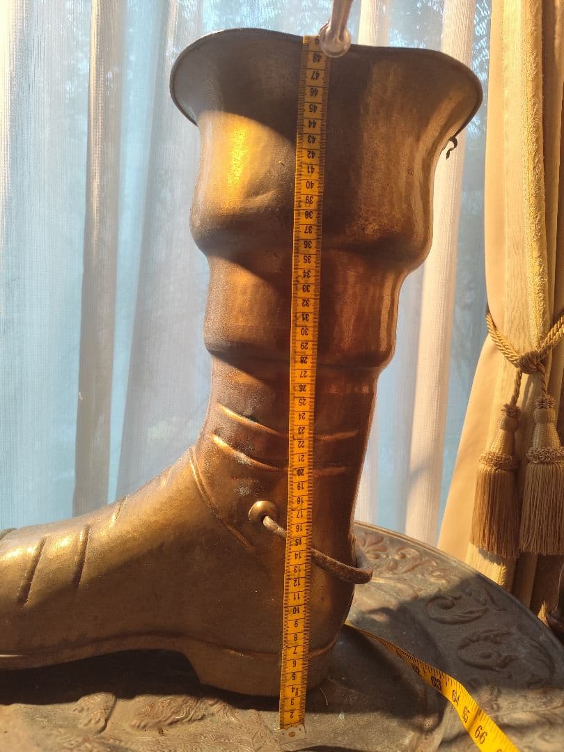 傘立て　銅　真鍮　ブロカント　　ウエスタンブーツ　アンティーク　ヴィンテージ