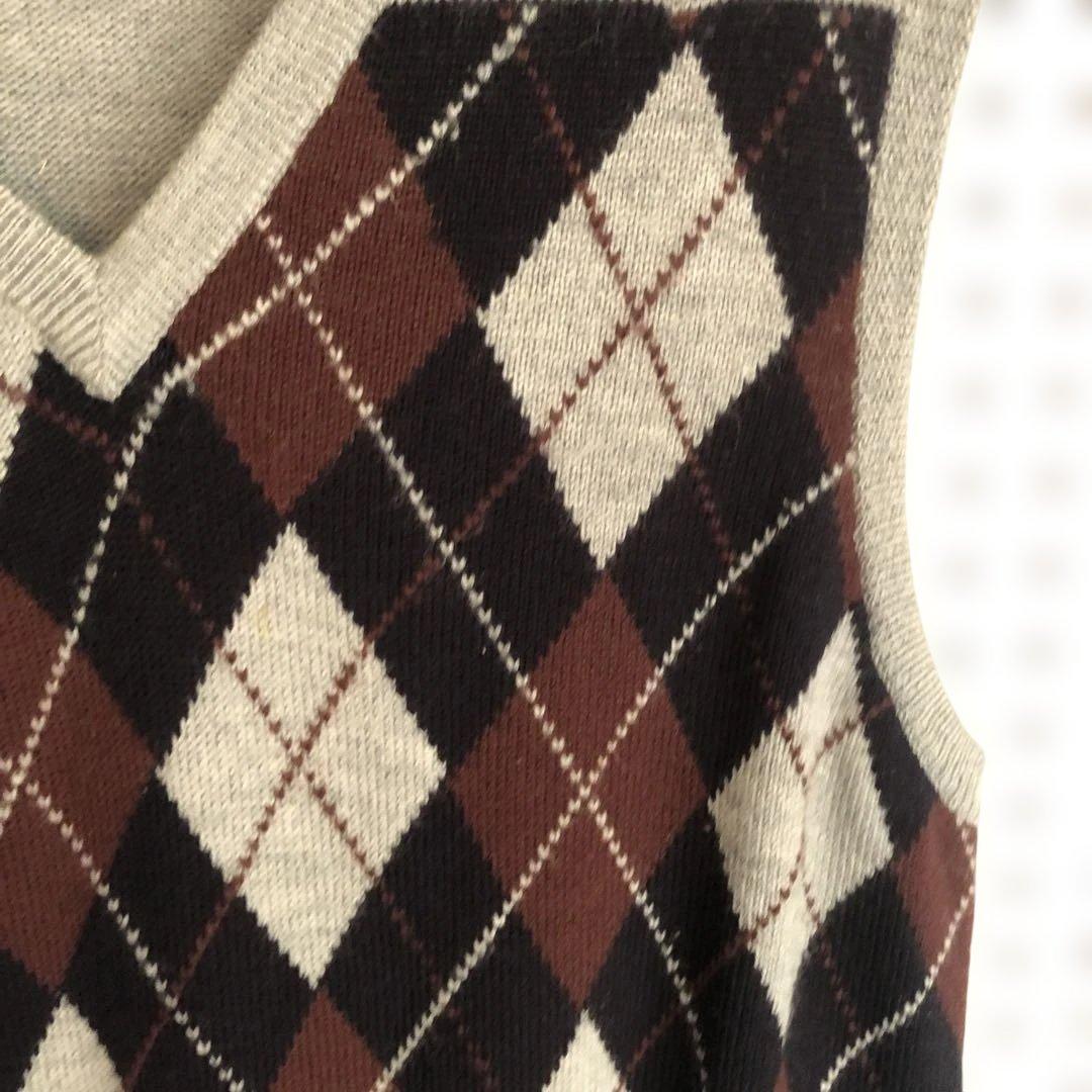 95' 初期　アンダーカバー　スカル期　アーガイル　ニットベスト　ジョニオ着