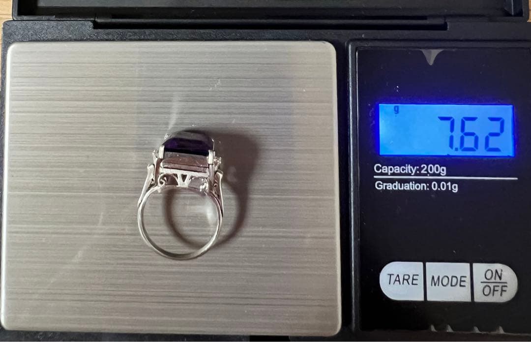 アメジストリング PT900プラチナリング