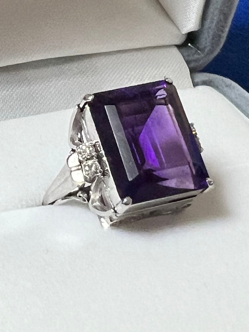 アメジストリング PT900プラチナリング