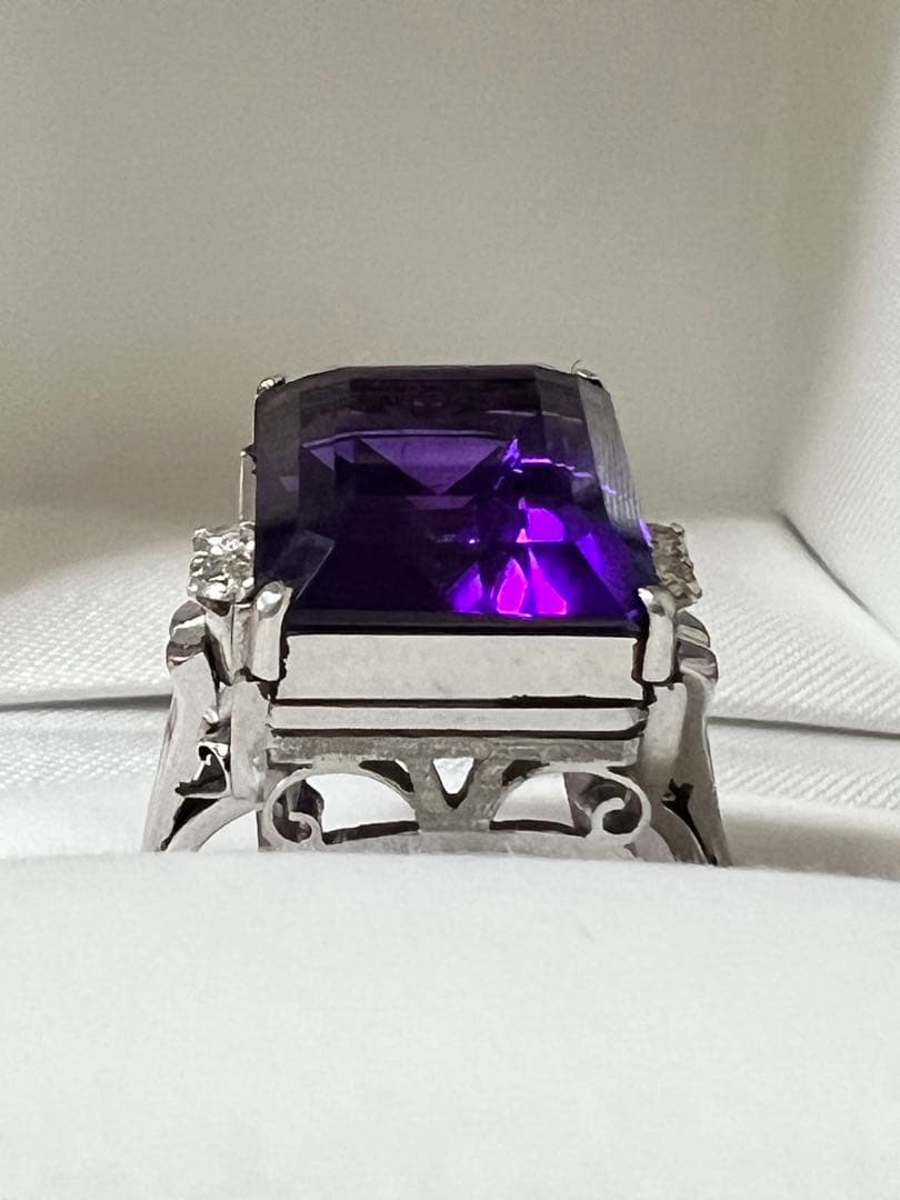 アメジストリング PT900プラチナリング