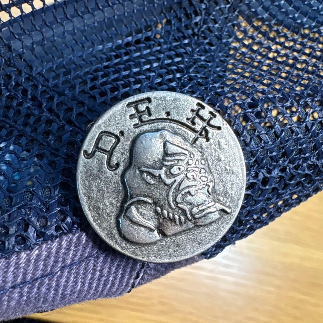 激レア　y2k エドハーディEd Hardy 刺繍トラッカーキャップ ネイビー