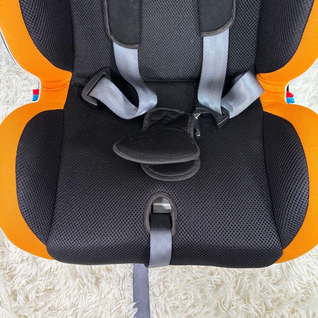 美品　リーマン　ジュニアシート　キッズシート　オレンジ　チャイルドシート