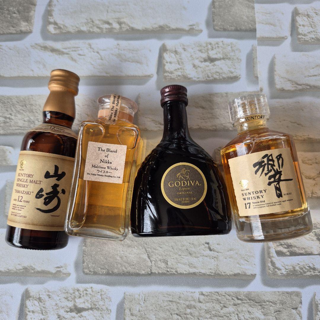 ミニ山崎 12年、響 17年、ニッカブレンド、ゴディバリキュールセット