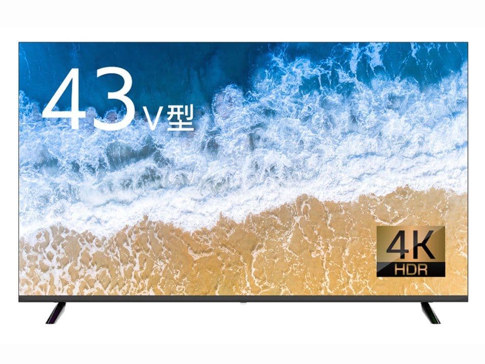 ASTEX 43V型 4K HDR テレビ AX-MK43
