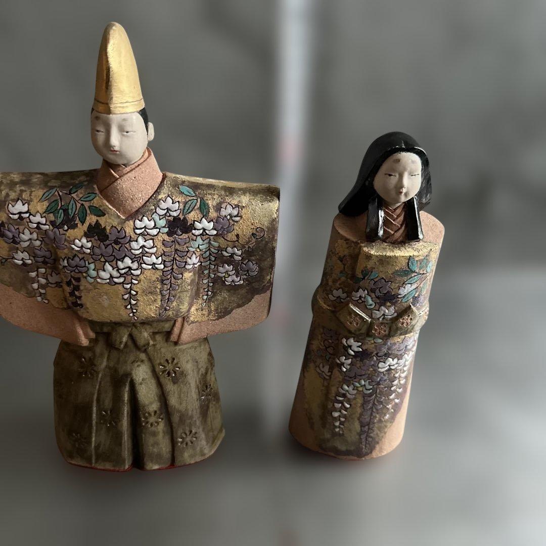 最終お値下げ❣️素晴らしい　立ち雛　圭子　陶器