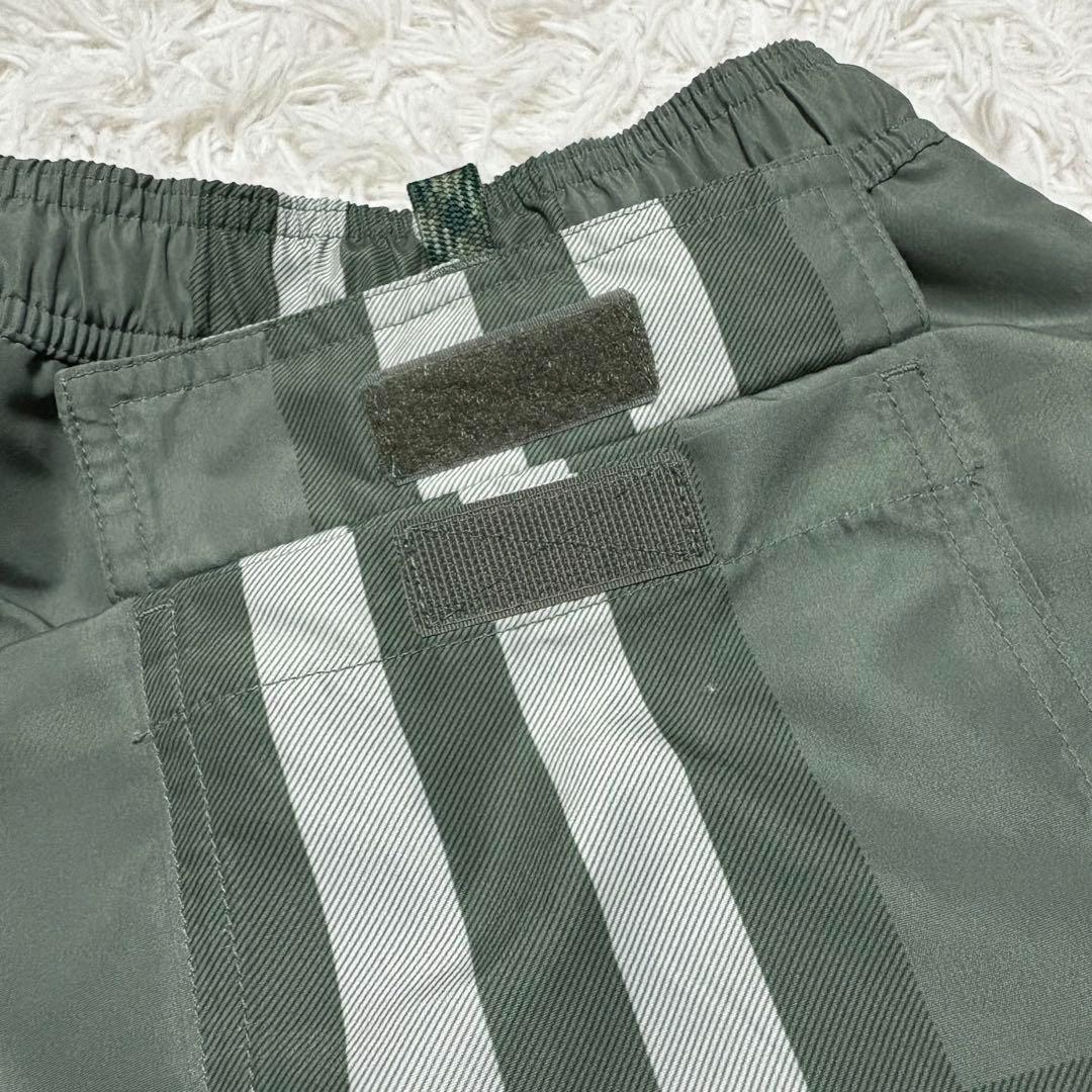 美品　BURBERRY メガチェック柄スイムショーツ 総柄水着　グリーン　M