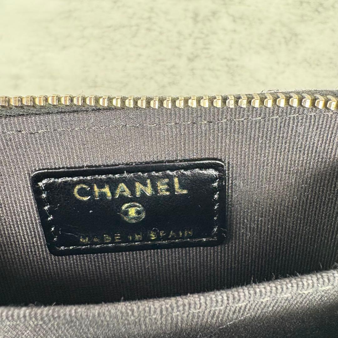 CHANEL キャビアスキン　マトラッセ　ケース　カードケース
