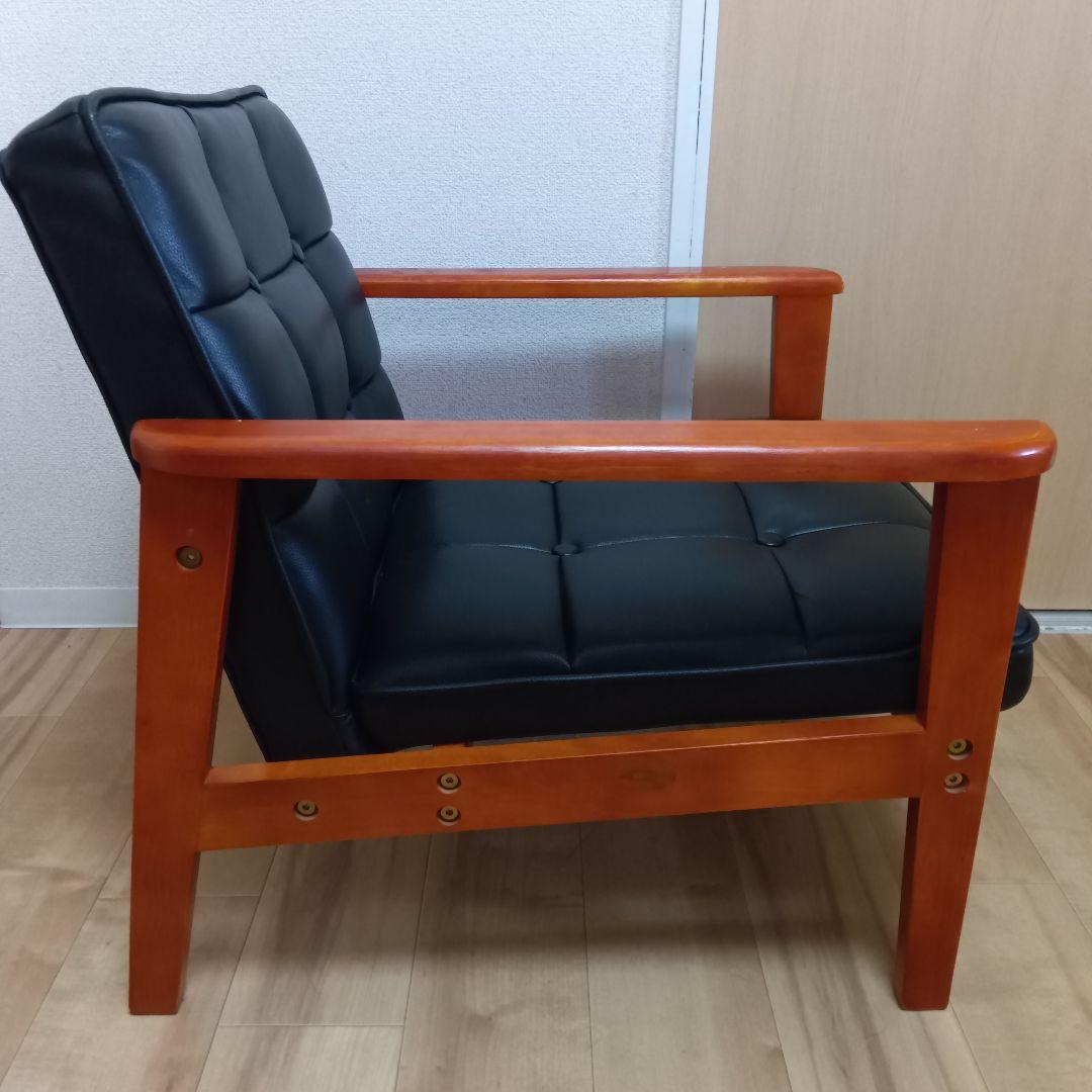 コスパクリエーション [BARNEY（バーニー） 木肘レトロソファ 1人掛け