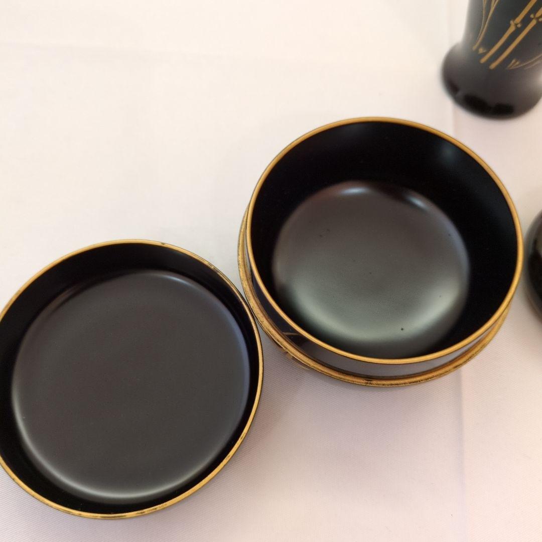 茶道具セット　茶箱　漆塗