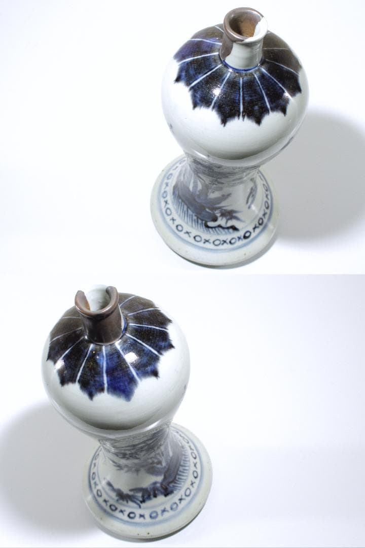 江戸中期 古伊万里 銀継ぎ 御神酒大徳利