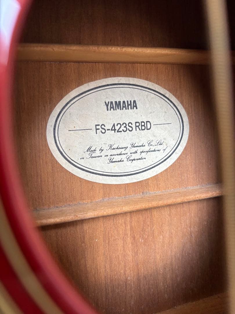 ヤマハ単板トップ　FS423 S RBD 廃番　レア　モデル　良音