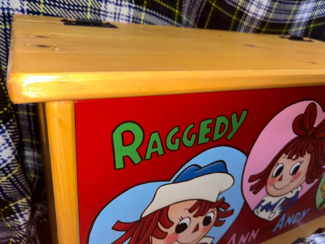 カントリー家具ハンドメイドベンチチェストラガディ＆アンディ　トールペイント