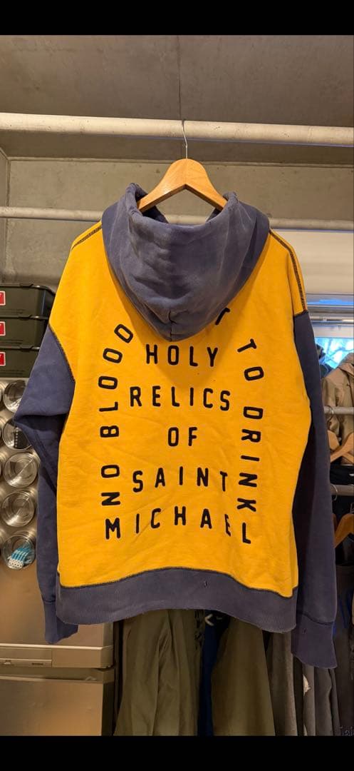 ハ*セ様 セントマイケル　パーカー　XL ネイビー×イエロー
