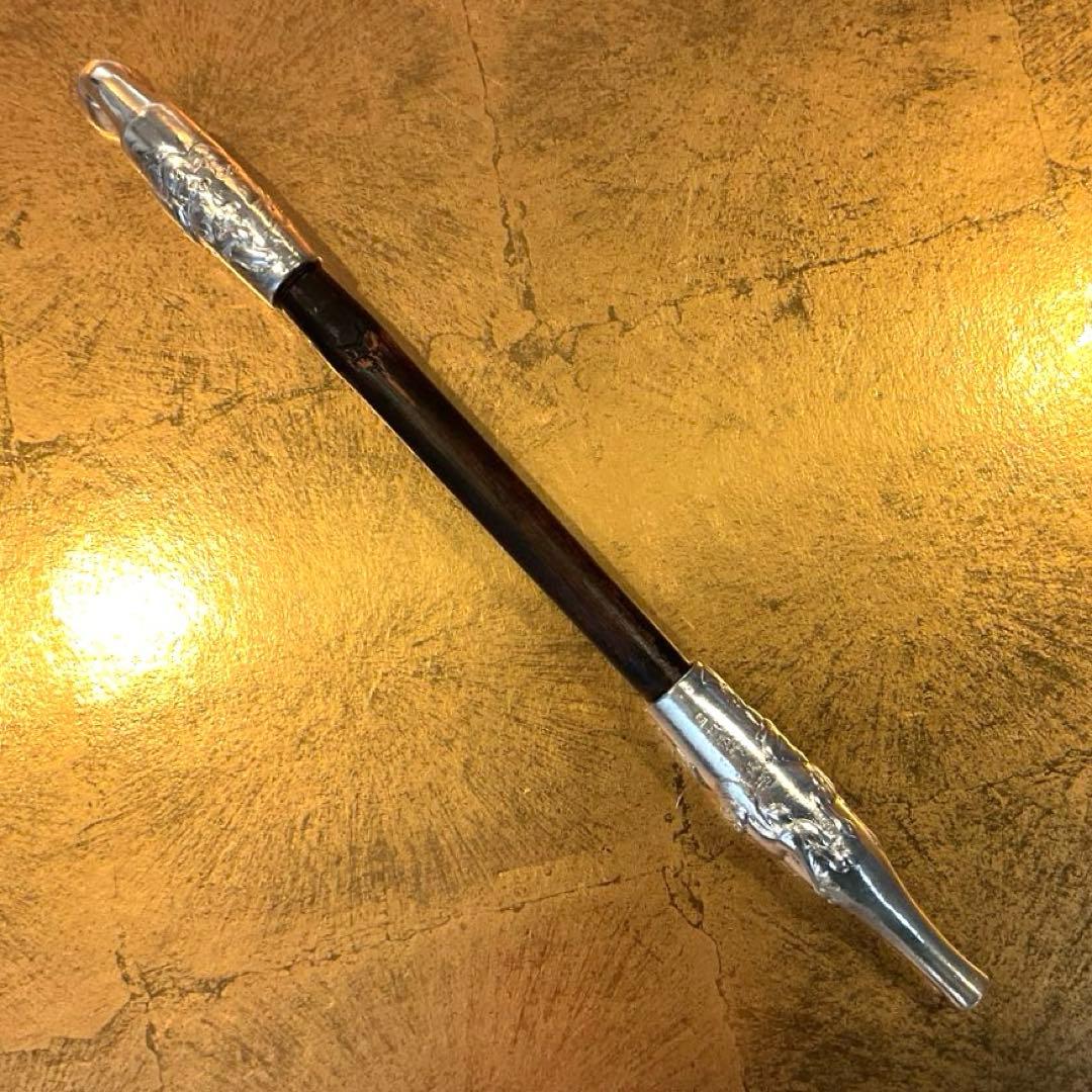 平家物語　武者図　松流軒政輝　銀刻印　煙管　キセル