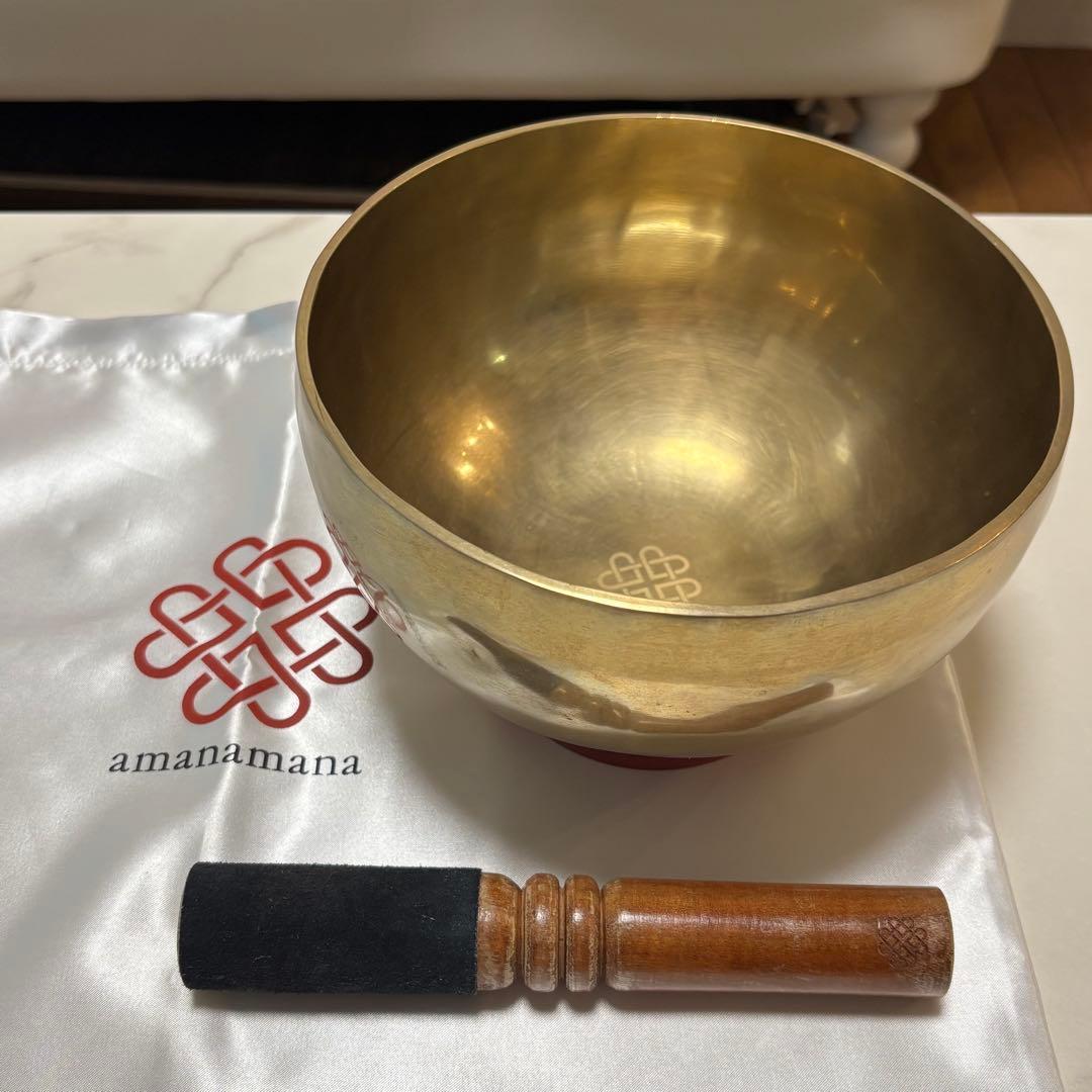 amanamana アマナマナ チベット　シンギングボウル　渋金小中　18cm