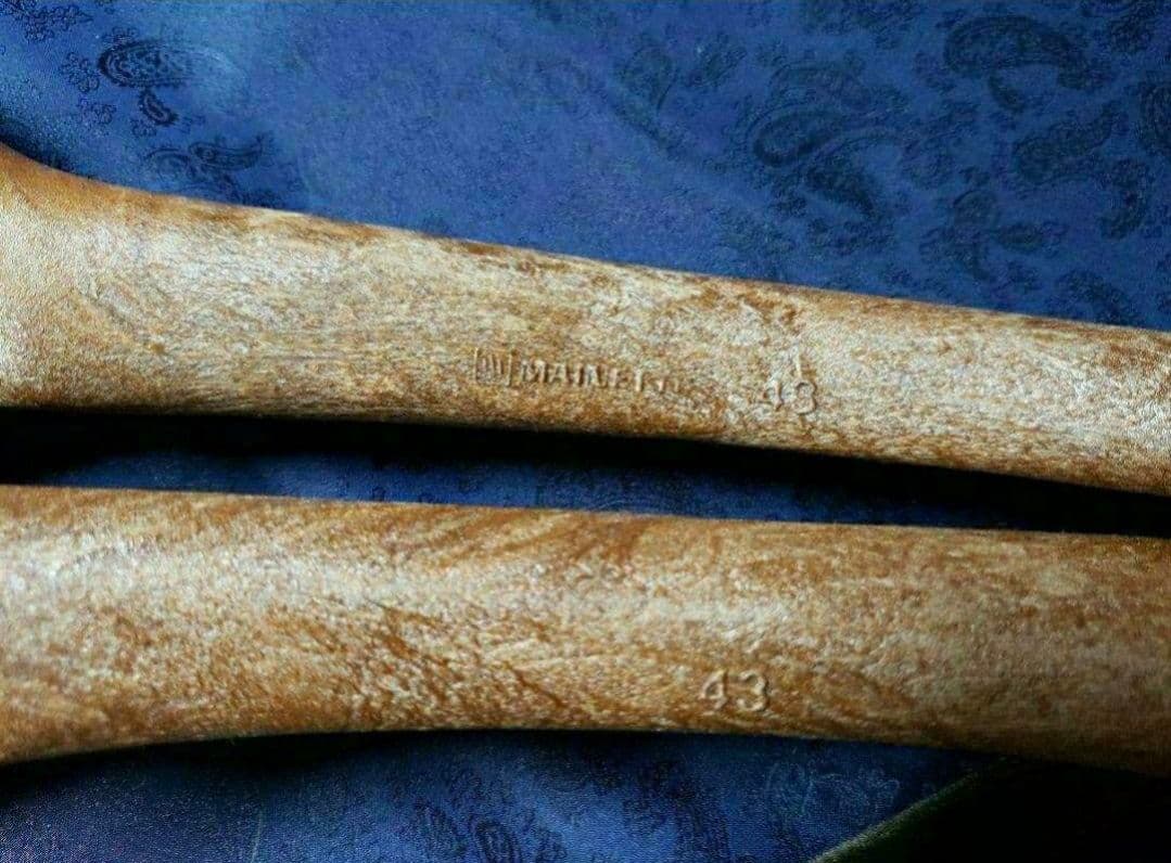 10本set 樹脂ハンガー 茶 マイネッティ サルトリアーレ イタリア 新品