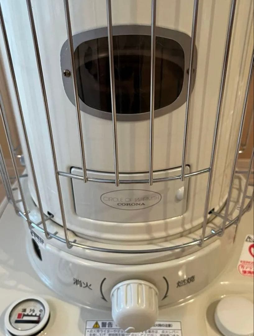 【美品】 CORONA 石油ストーブ SL-5122 ホワイト、五徳付き