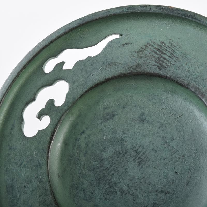 平安　秦蔵六造　塗金銅　塗金銅香炉　「瑞雲」　M　7105