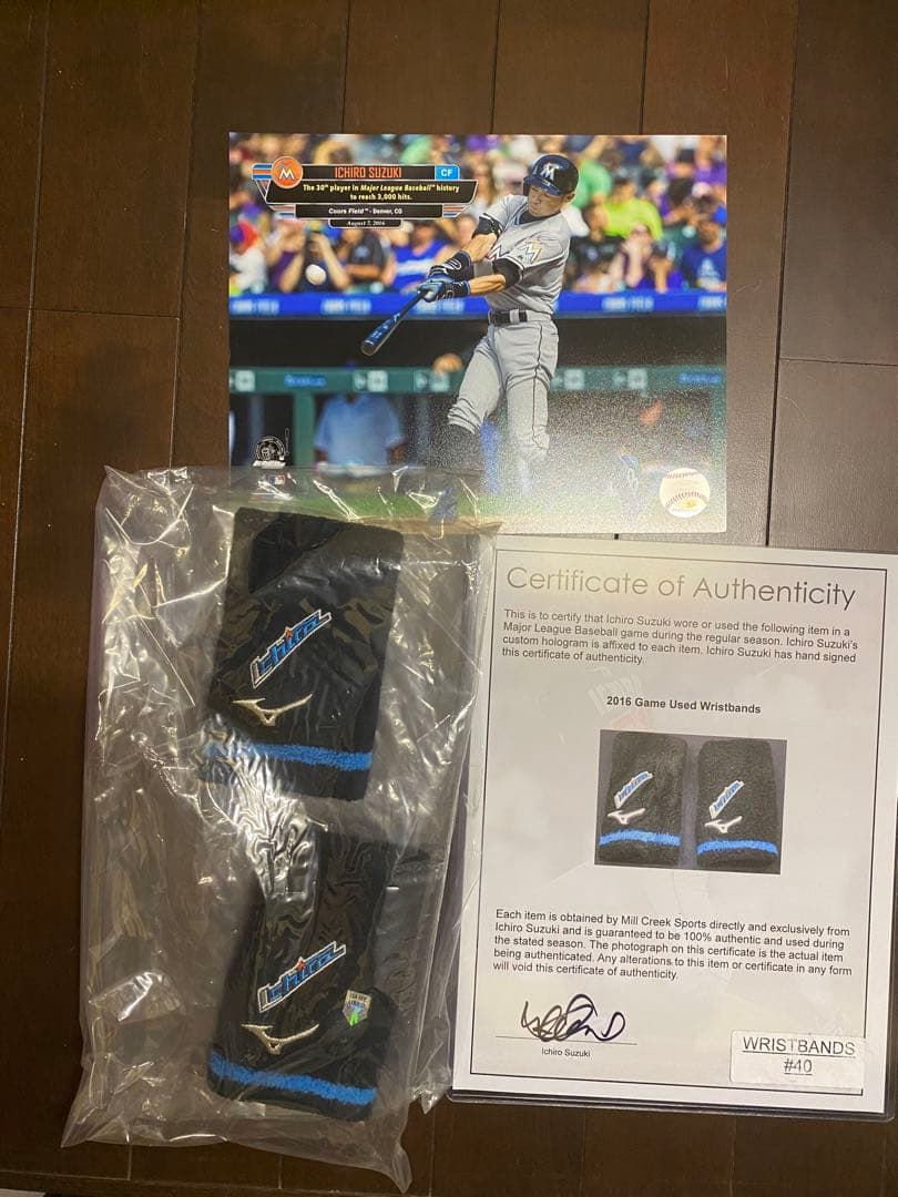 ap　実使用イチロー 2016年 リストバンド　GAME USED