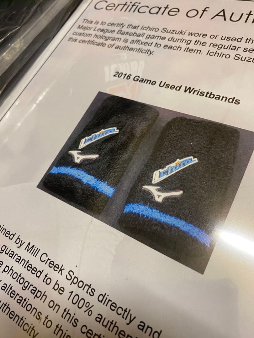 ap　実使用イチロー 2016年 リストバンド　GAME USED