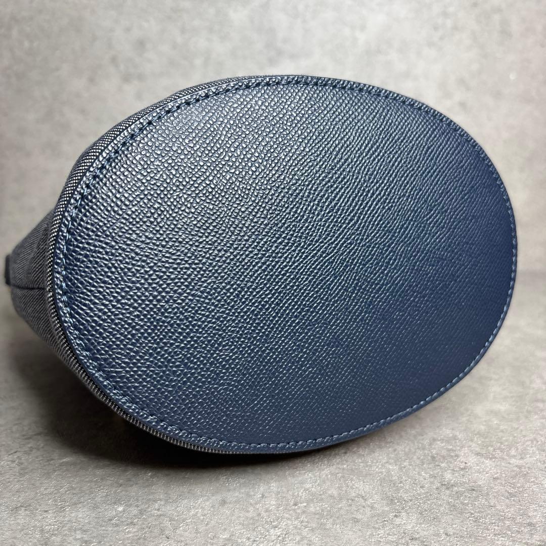 現行品 FURLA フルラ 2wayショルダーバッグ クリオ アーチロゴ デニム