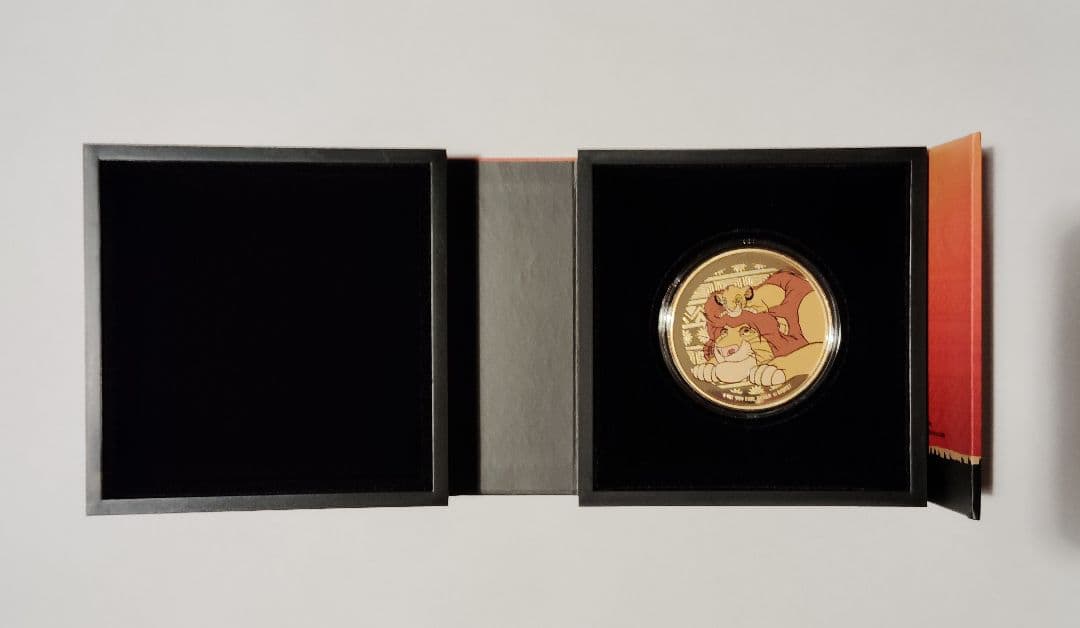 新品・未使用 2024 1オンス ニウエ ムファサとシンバ　部分金メッキ彩色銀貨