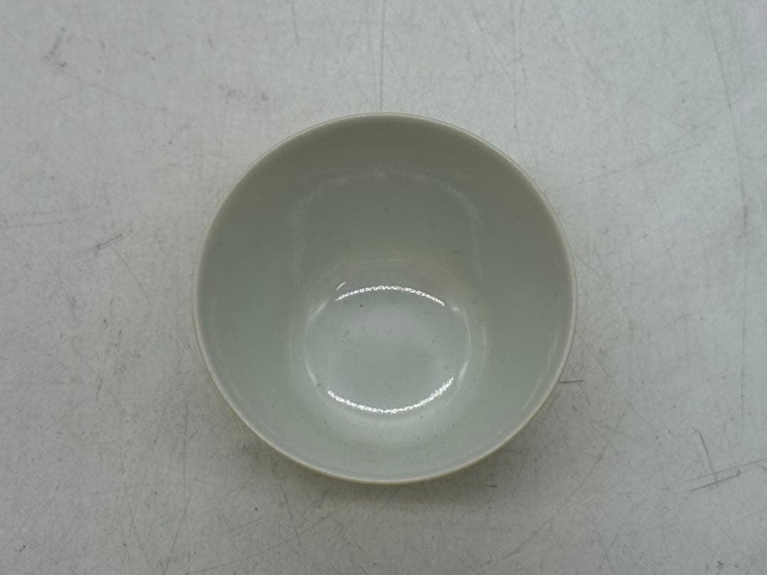 江戸　古清水　黄釉小杯ペア　亀水作　高級茶器　殻手　送料込み250819