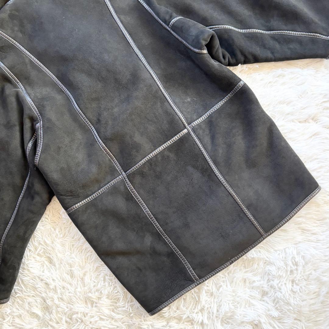 Sawyer of Napa USA製 フード付きスエードムートンコート メンズ