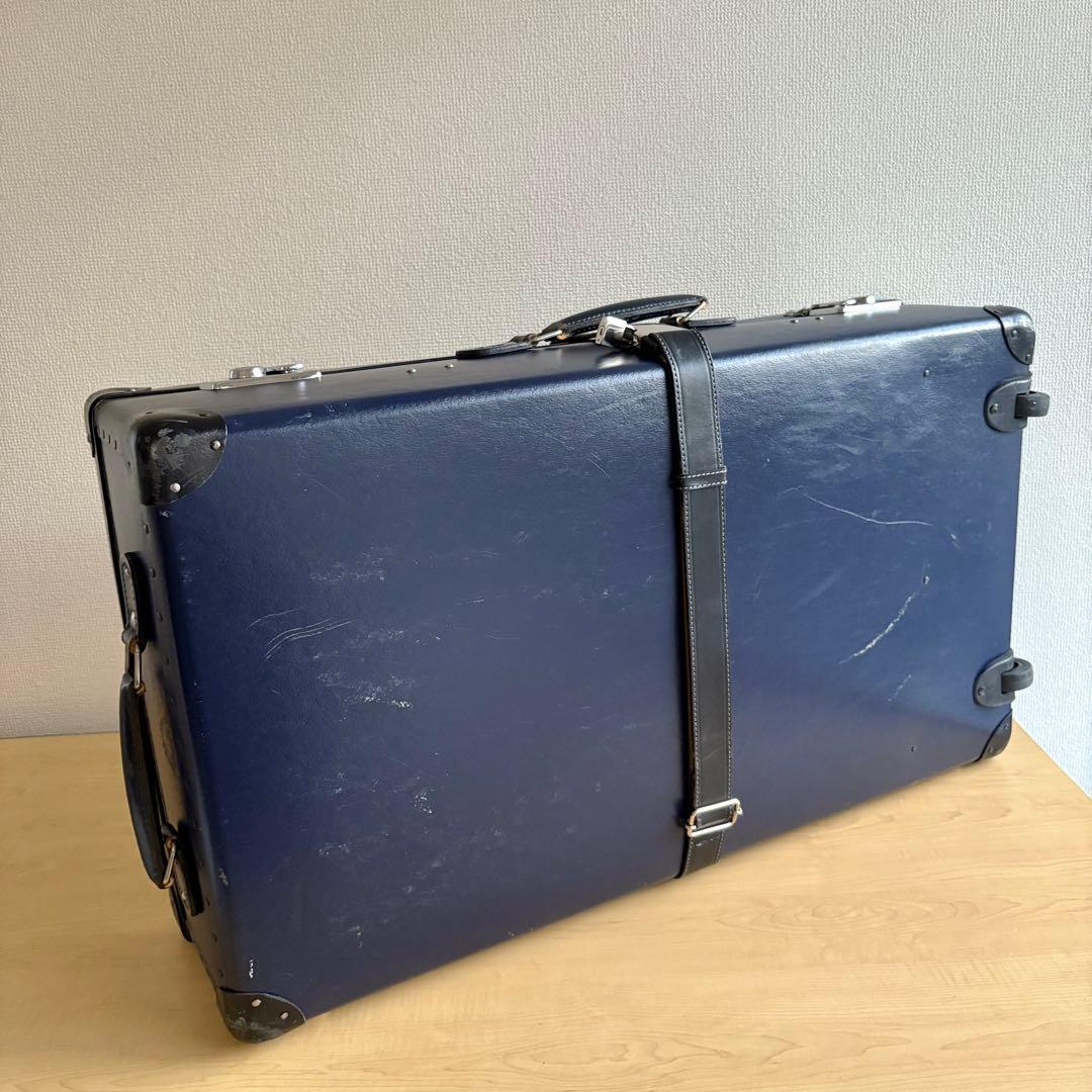 【純正ベルト付】グローブトロッター オリジナル ラージスーツケース ネイビー