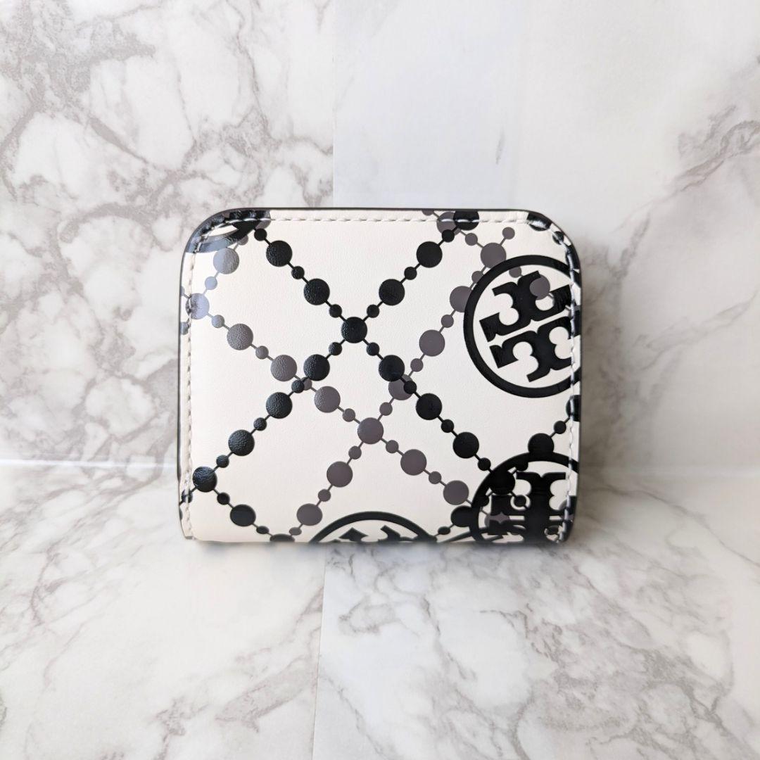 【新品】 トリーバーチ 二つ折り 財布 モノグラム ホワイト