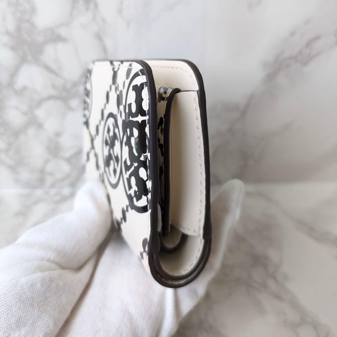 【新品】 トリーバーチ 二つ折り 財布 モノグラム ホワイト