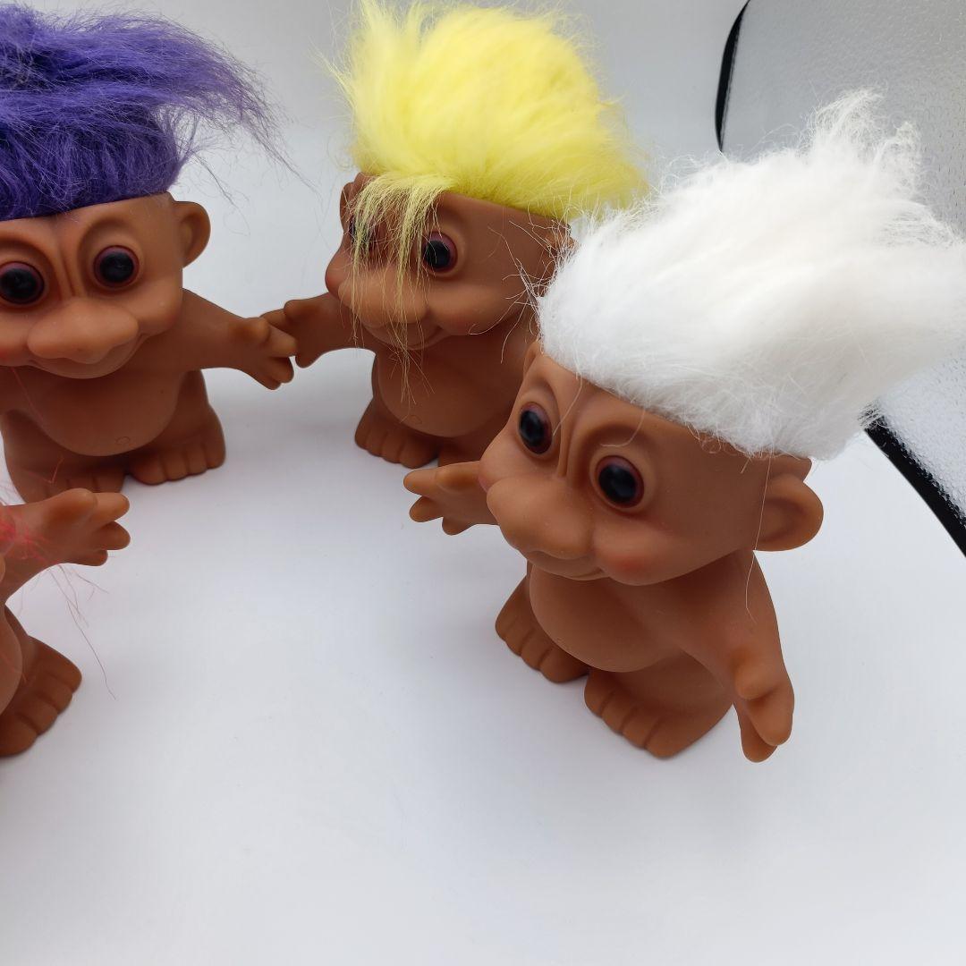 ラッキーバンク トロール人形 貯金箱 4体セット 高さ約15cm ヴィンテージ