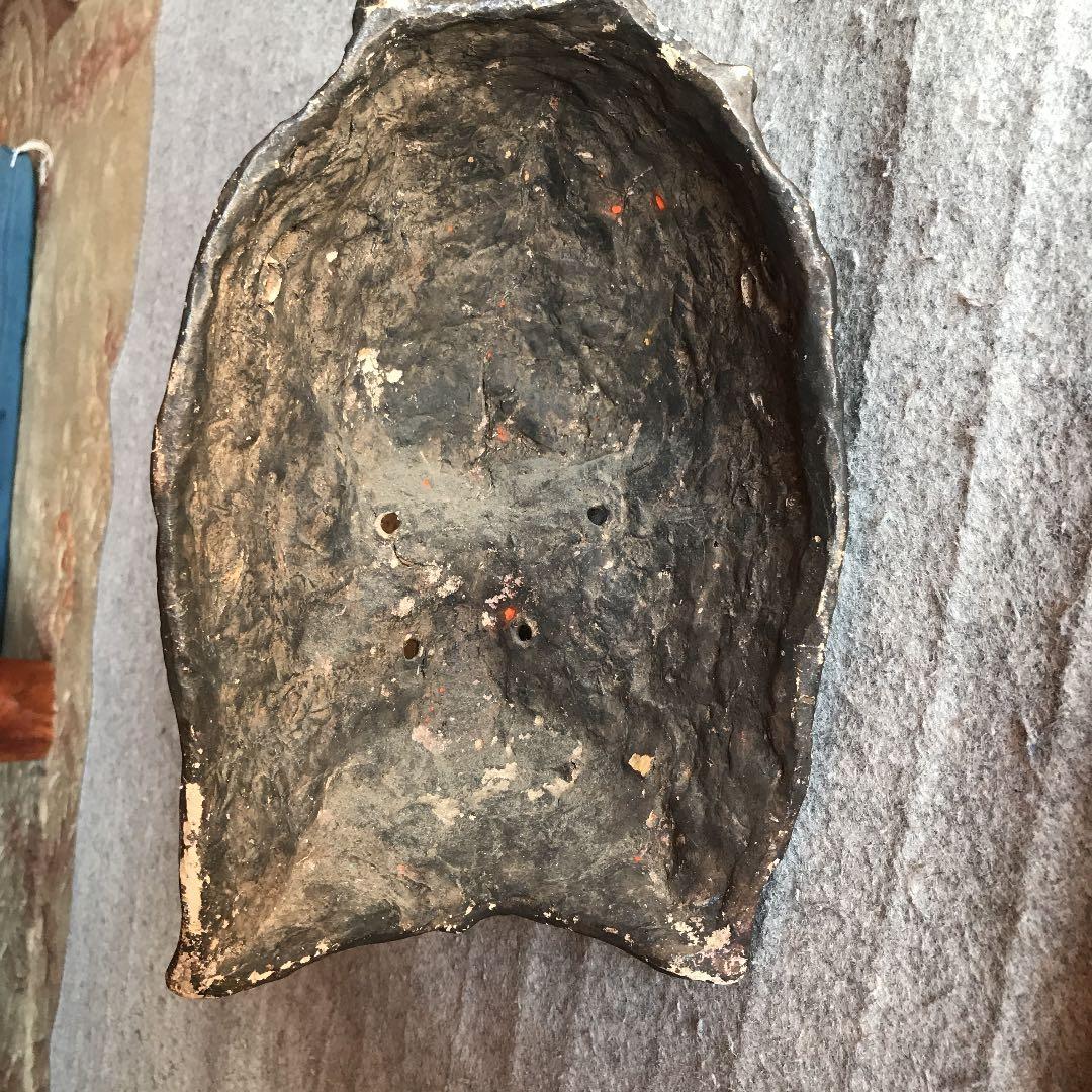 古い伎楽面　迦楼羅面？　大巾値下げ　古い箱見つかる