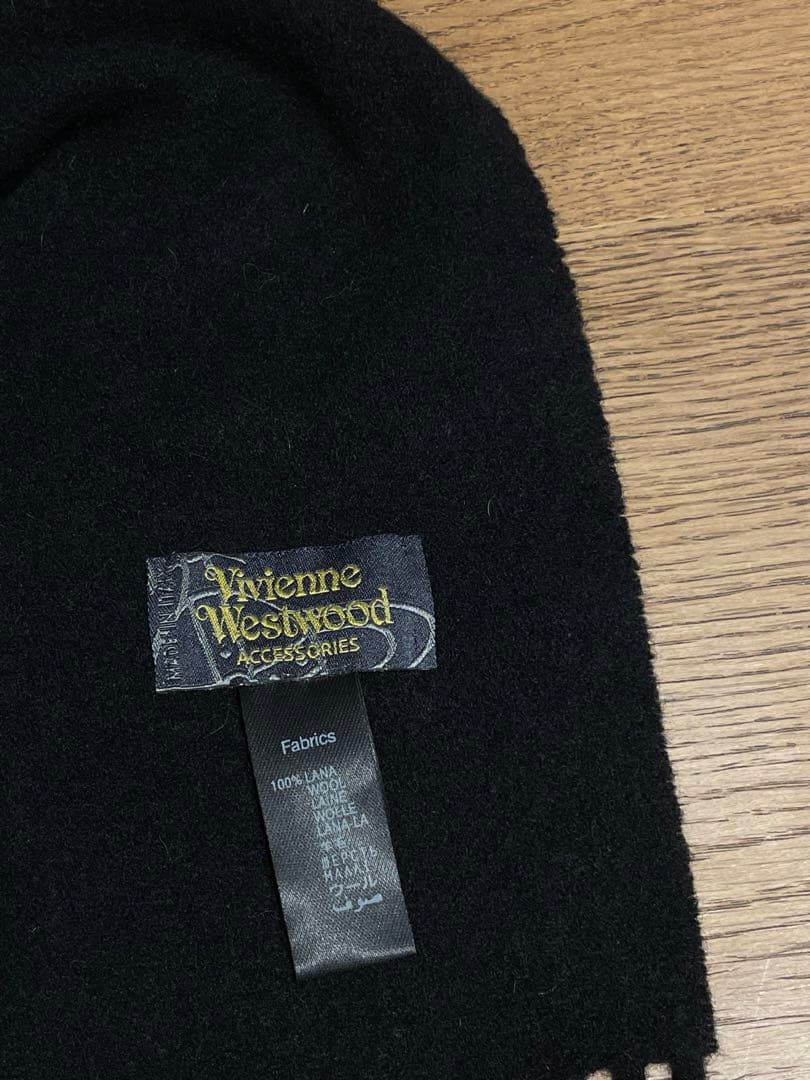 【極美品】Vivienne Westwood ブラックマフラー