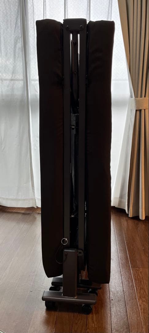 組立て不要の低反発折りたたみベッド(シングル) ダークブラウン