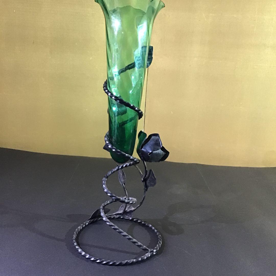 アンティーク　花卉アールヌーヴォー「薔薇」　薔薇蔓(鉄製). 玄3