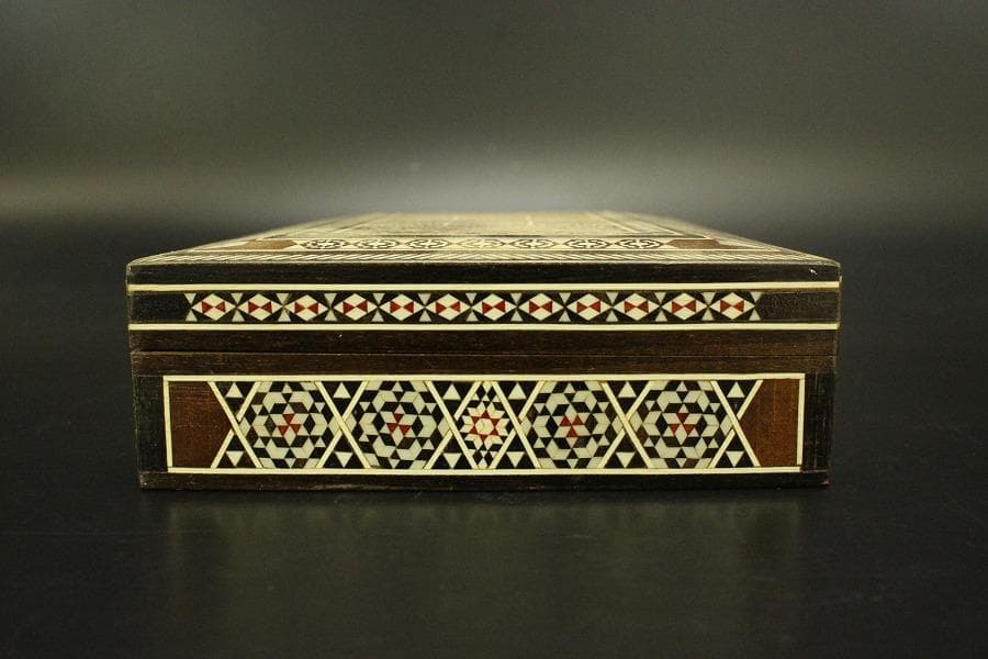 高幾何学模様 象嵌 箱(ZE365)