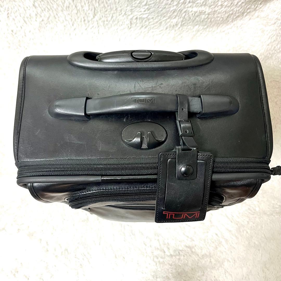 ✨超激レア✨TUMI レザーキャリーケース スーツケース 2輪 機内持ち込み