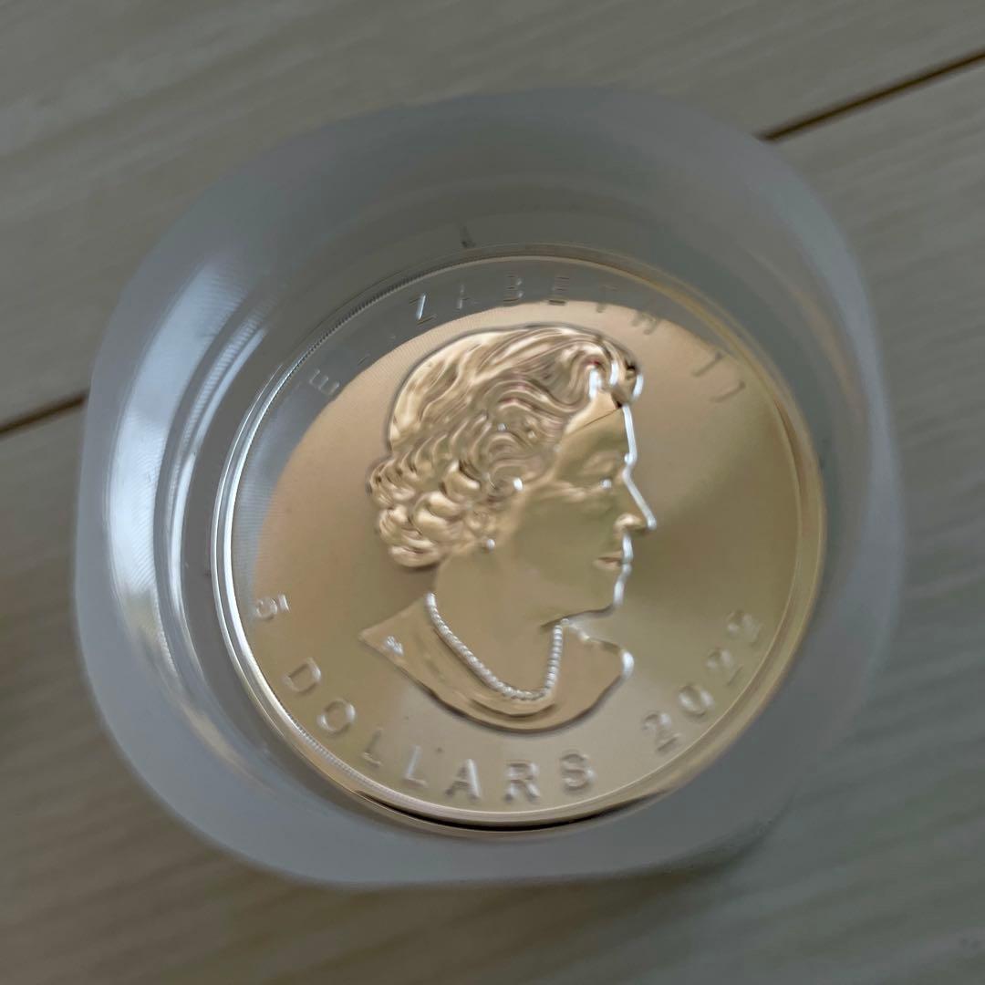 GW値下げ【25枚】2022 メイプルリーフ 5ドル 1オンス 地金型銀貨