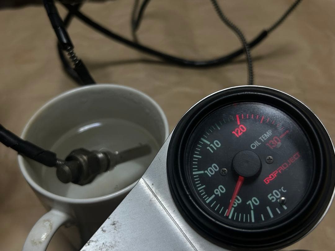 NPROJECT アナログ油温計 50℃〜130℃